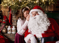 Santa's supermarket stops to meet children