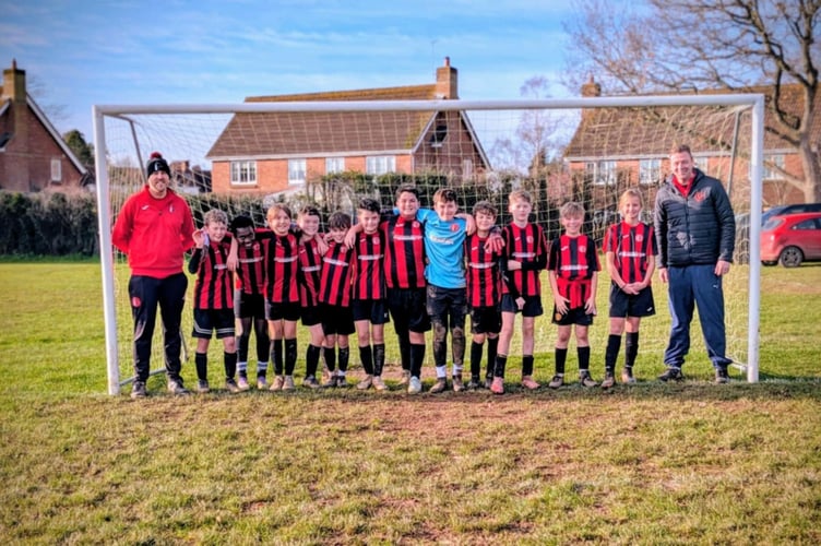Watchet Town Under 11s winning line-up