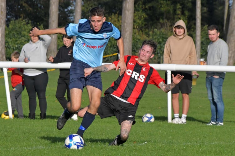Josh Aspey, right, went off with groin injury