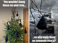 Dog poo Christmas tree baubles for social media campaign