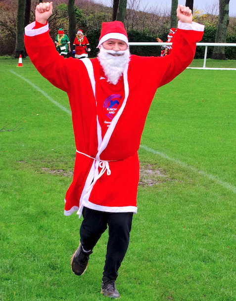 Tom Nicholas Wright, who ran the fastest 10 laps in this year's first ever Watchet Santa fun run.
