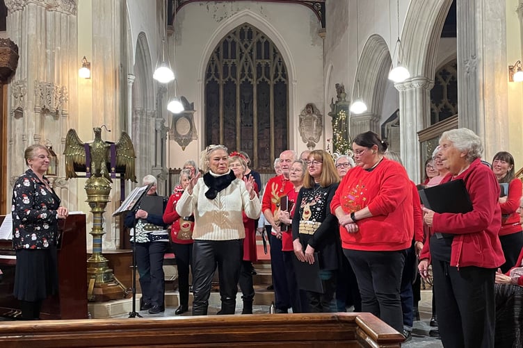 MP Rachel Gilmour with Take Note Choir at St Peter's Church