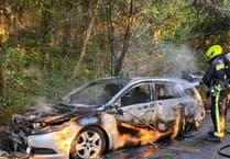 Porlock firefighters respond to A39 car blaze on Exmoor