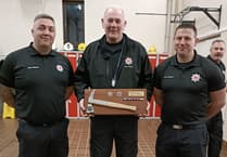 Presentations for retiring Williton fireman who served UK and Australia