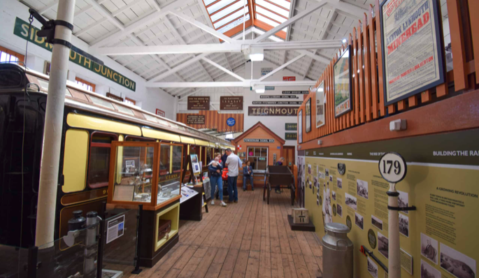 Inside the Gauge Museum on Bishops Lydeard Station.