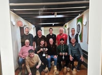 Watchet Skittles League champions Has Beens with Tony Clausen 