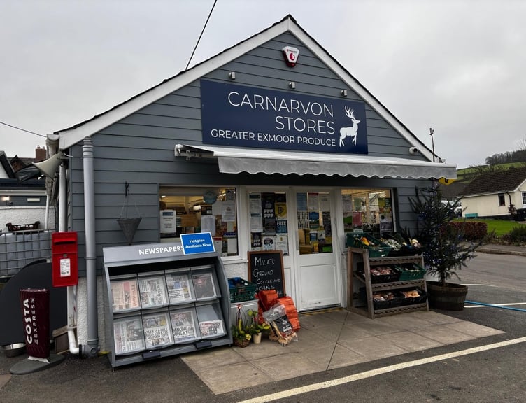 Carnarvon Stores, Brushford, owner Judith Gannon fears 60 per cent off business will be lost while the B3222 is closed for drainage works.