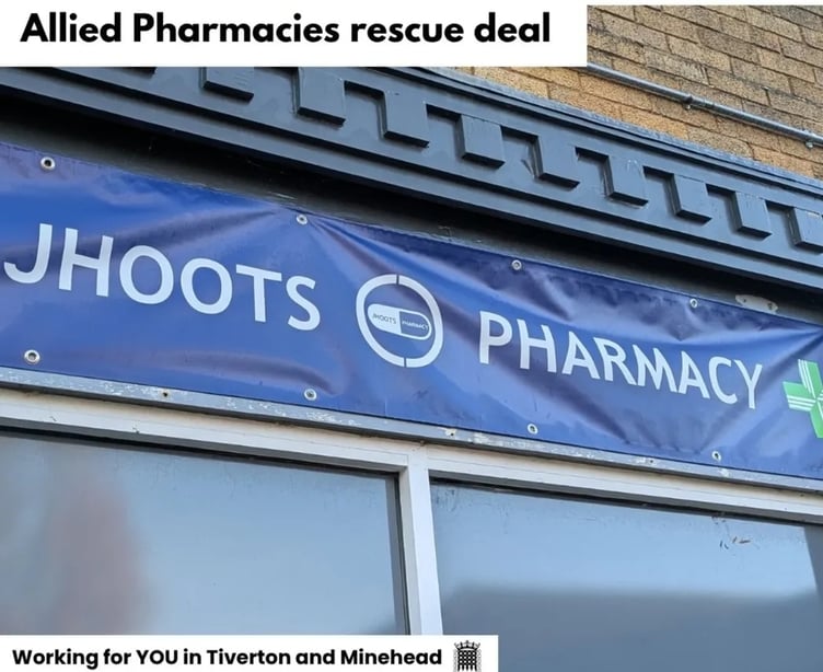MP Rachel Gilmour hopes a takeover of local Jhoots branches by Allied Health will see a fresh start for pharmacy care for patients.