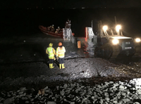 Drama as walkers trapped by rising tide
