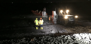 Drama as walkers trapped by rising tide