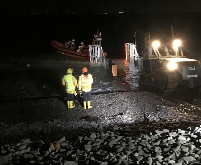 Drama as walkers trapped by rising tide