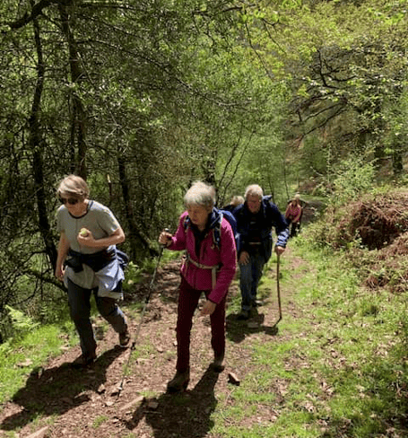 Members of Wivey Walkers on a countryside outing.