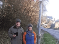 Town's first speed indicator device in use