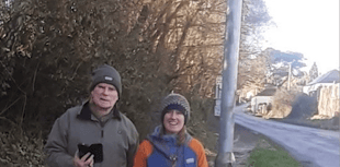 Town's first speed indicator device in use