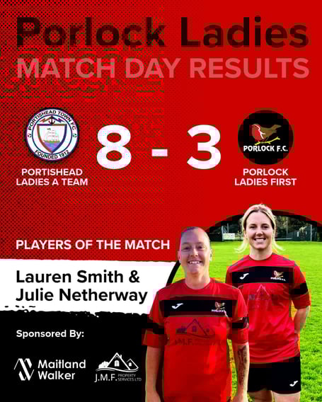 Porlock Ladies' Players of the Match - Lauren Smith and Julie Netherway