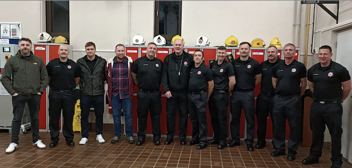 Some of the members of Williton Fire Station's retained firefighting crews.