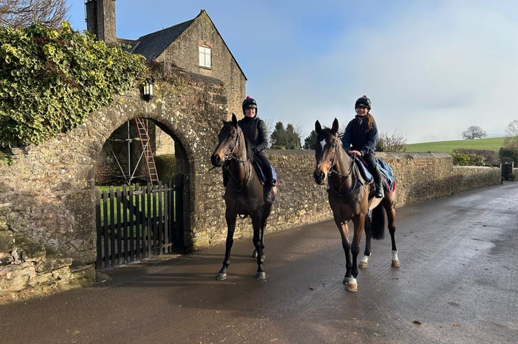 Imperial Saint (left) ridden by Holly Mitchell and Bataillon ridden by Caitlin Tisbury.
