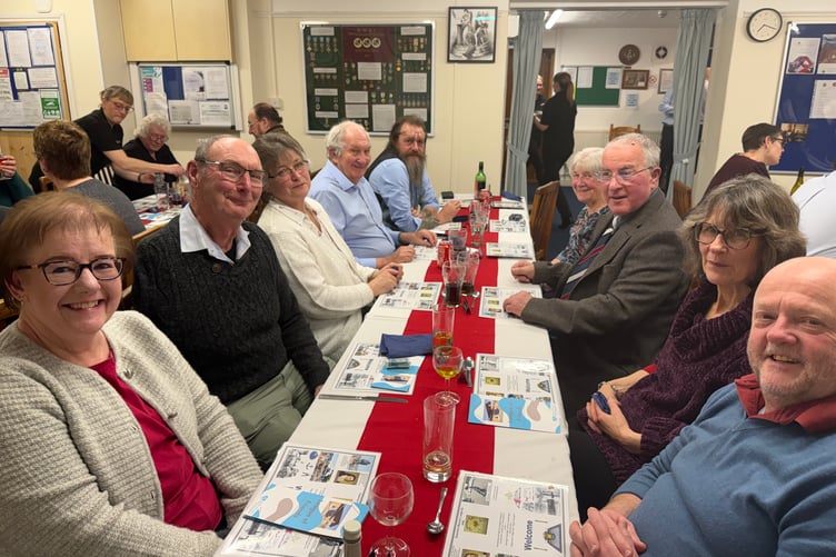 Some of the guests at a charity dinner held by the Quantock Masonic Lodge.