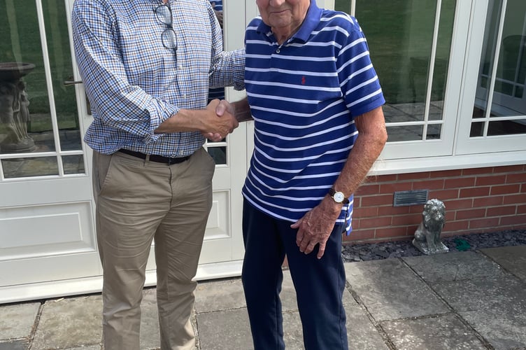 Jamie Cox (left) and the late Brian Foxwell