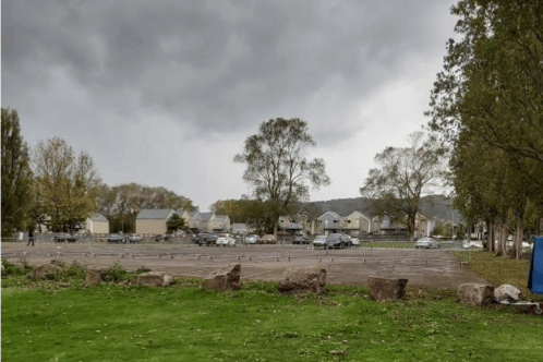 A view of a Butlin's staff accommodation site before it was demolished and replaced with temporary 'snoozepods'.