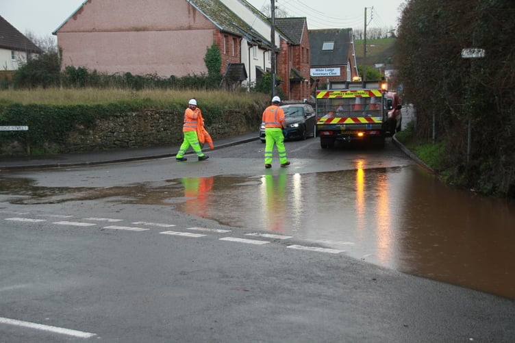 Mopping up operations were in progress across West Somerset on Tuesday in the wake of Storm Chandra.