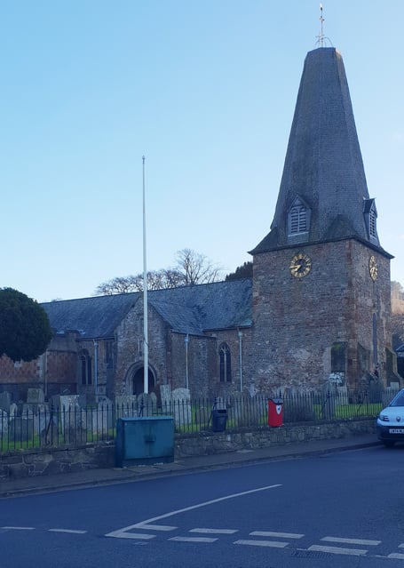 The unique flat-topped spire on St Dubricius Church, Porlock, for which a crowdfunding appeal is being launched.