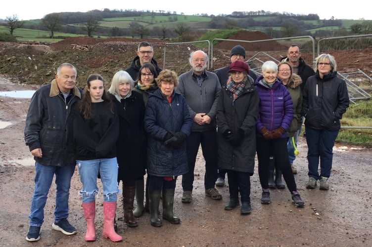 Cllr Dave Mansell with residents of Elworthy Place at Sandys Moor.