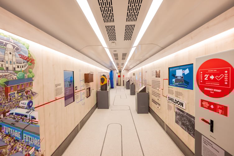 The Railway 200 Exhibition Train was launched at London Paddington Station to celebrate the bicentennary of the modern railway. This special train tells a story of the past, present and future and is called Inspiration. The train will travel around the UK throughout 2025 and will visit mainline and heritage railway stations.