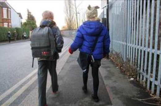 Warning after man approaches pupil