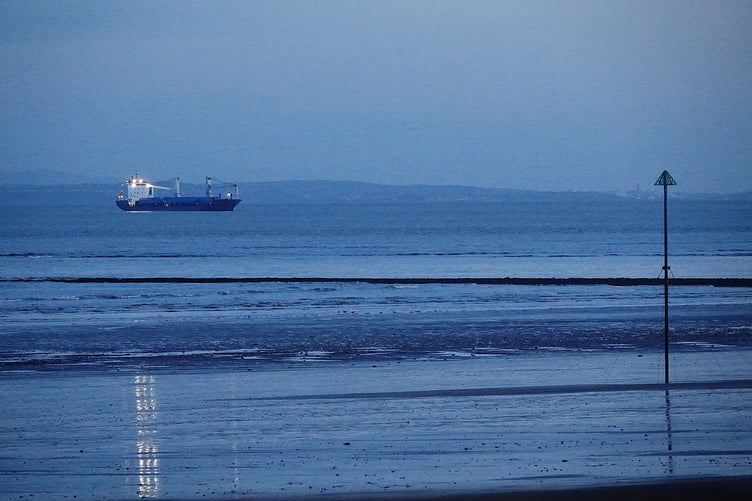 Free Press reader Percy Hill took this photograph from Minehead sea front of a Russian ship at anchor before the Government ordered into leave.