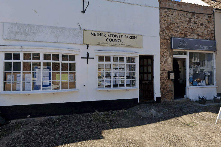 Nether Stowey Parish Council's offices in Castle Street.