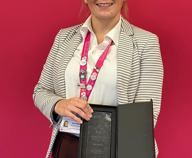 Nurse leader of year award for Kate