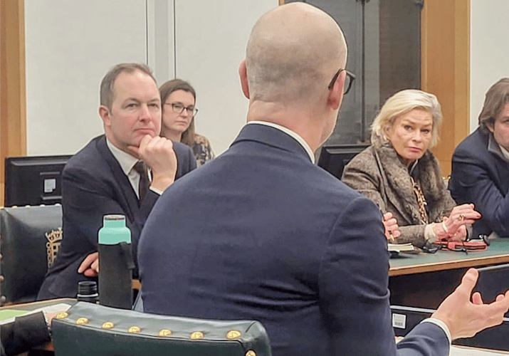 MP Rachel Gilmour is pictured in a Parliamentary meeting about dentistry.