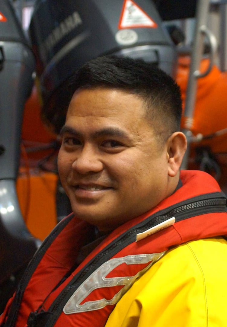 One of the newer members of Minehead RNLI crew is Chris Manalo.