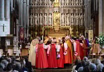 Archbishop of York presides over service to ordain & consecrate new Bishop of Taunton