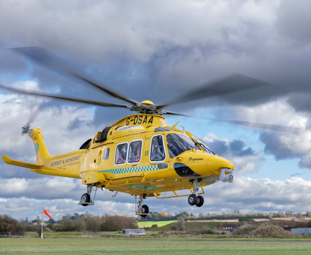 Air ambulance awaiting second helicopter