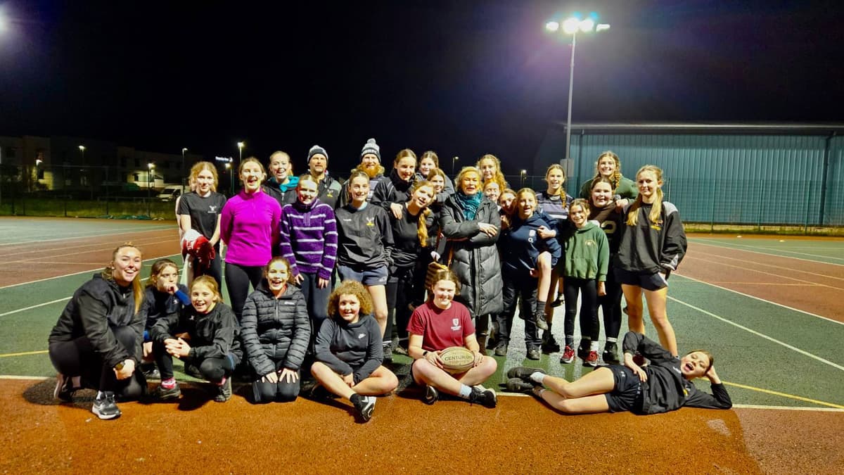 Local MP Rachel Gilmour joins Minehead rugby girls
