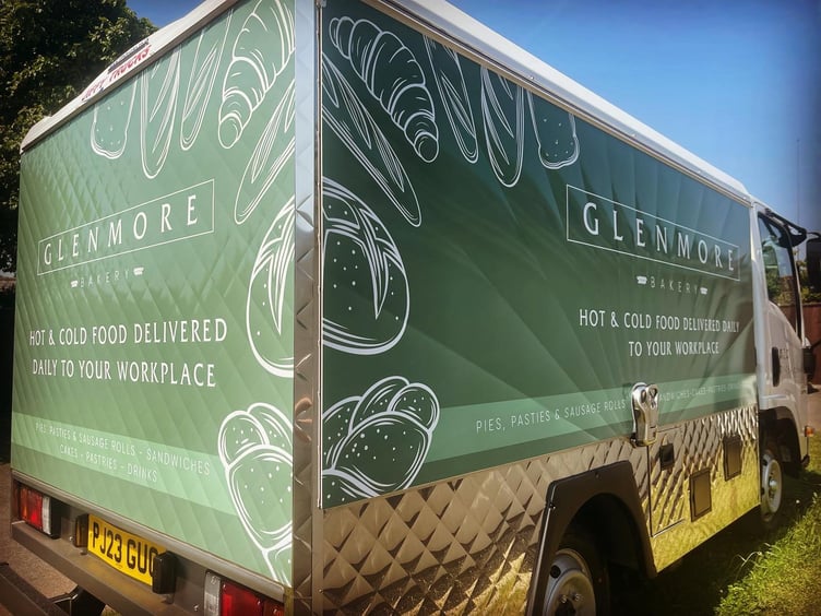 One of Glenmore Bakery's sandwich vans which serve an area stretching to Bridgwater, Taunton, and Wellington.