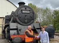 Marathon runners supporting locomotive restoration
