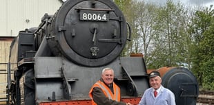 Marathon runners supporting locomotive restoration