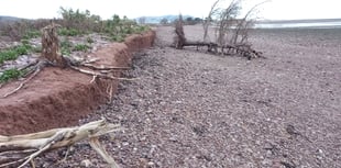 Rising sea levels eroding coastal path