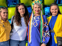 Ukrainians protest loss of welcome hub manager