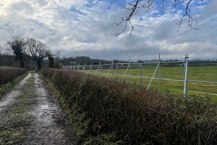 The planned site of industrial units as part of Williton's Station Fields housing development.