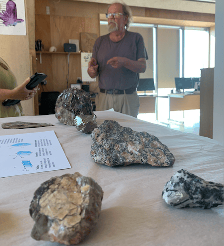 Geckoella geologist Dr Dave Evans in the workshop.