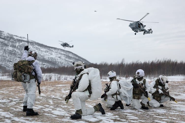 Pictured: 17 Feb 2026 - Royal Marine from 40 Commando and 847 Naval Air Squadron Wildcat HMA Mk2 Helicopter during a joint exercise Eat lvegårdsmoen military training camp, Norway.

Royal Marines from 40 Commando were inserted on a joint raid with the Royal Netherlands Marine Corps at Elvegårdsmoen military training camp using Wildcats from 847 Naval Air Squadron and a Dutch NH90 from 820 Squadron.

Aircraft from Commando Helicopter Force have deployed to Northern Norway to Royal Norwegian Air Force base, Bardufoss, in Northern Norway, for their annual workout in the Arctic Circle, Operation Clockwork.

The Commando Merlin and Wildcat operators will master their environment  testing themselves and their machines against the extreme cold.

Personnel will carry out survival training, ensuring they can live and move in the wilderness  learning to navigate, ski and build shelters and forage for food  before conducting sorties over Norways fjords and mountains.

Intensive flying operations will ensure the Commando Helicopter Force is able to effectively operate their aircraft in the Arctic  testing pilots, observers and engineers alike.

All of this work will lead up to Exercise Cold Response  the largest military exercises in the country in 2026, which will demonstrate the unity of NATO and the ability of the alliance to deter threats in the high north
