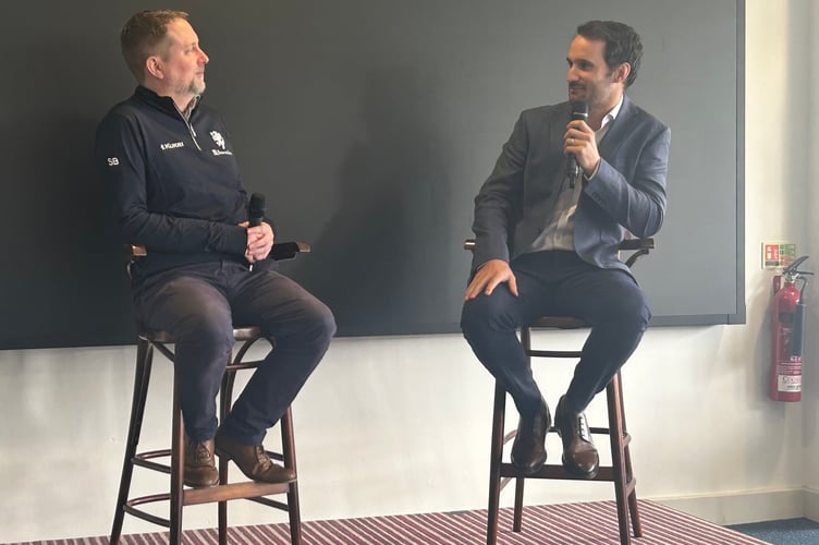 Lewis Gregory (right) with Spencer Bishop