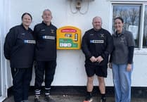 Old community defibrillator replaced by Minehead Barbarians Rugby Club