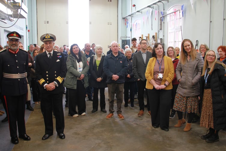 Somerset Lord Lieutenant Mohammed Saddiq and Deputy Lord Lieutenant Rear Admiral Ian Moncrieff (left) with other guests attending celebrations for the 125th anniversary of Minehead Lifeboat Station.