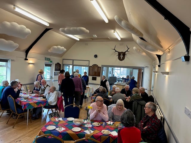 Some of the villagers who enjoyed a community soup day in Porlock, the first of 12 events being organised by Porlock Vale CIC.