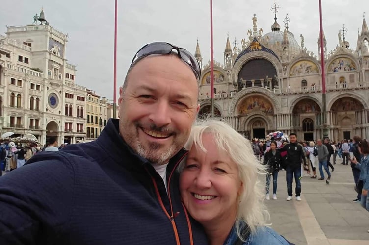 Alison and Rob travelling.